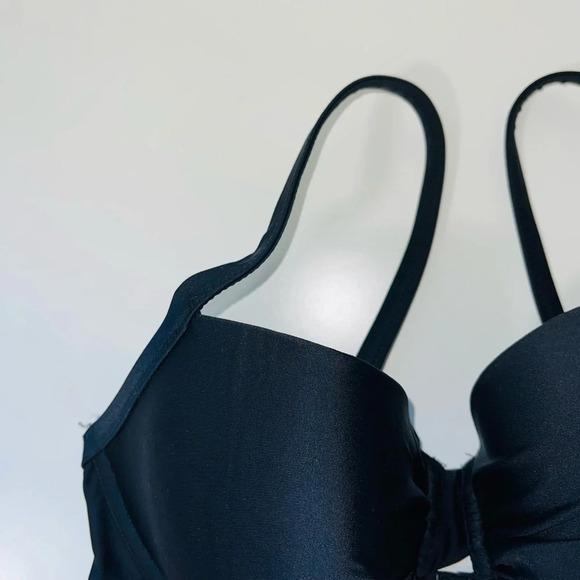 Aerie Black Lightly Lined Underwire Push-up Bikini Top 36DD Women’s - Picture 3 of 9